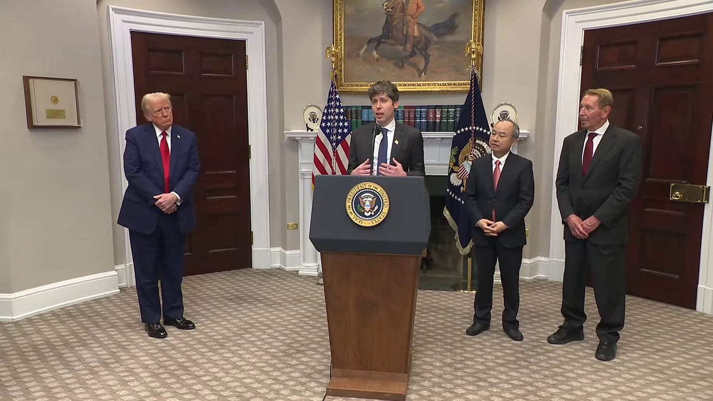 Trump Sam Altman AI White House Stargate Trump Sam Altman AI White House Stargate