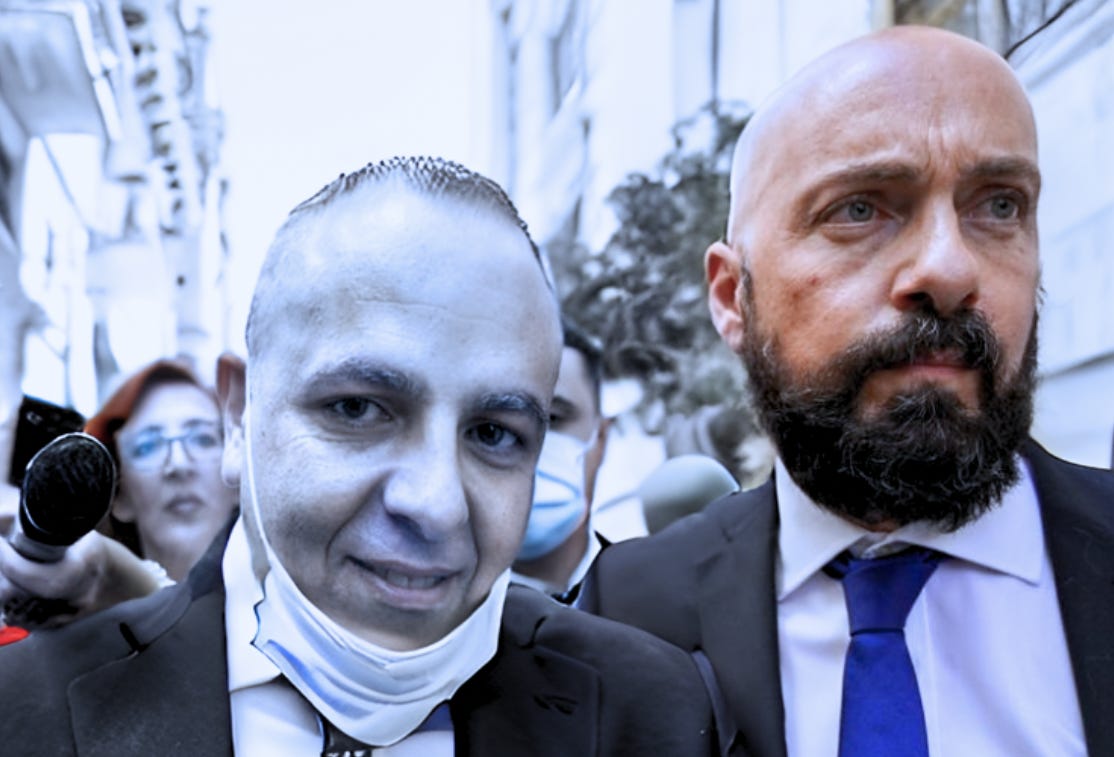 Neville Gafa (right) remained loyal to Keith Schembri, the former OPM chief of staff, even after the latter resigned in disgrace in 2019