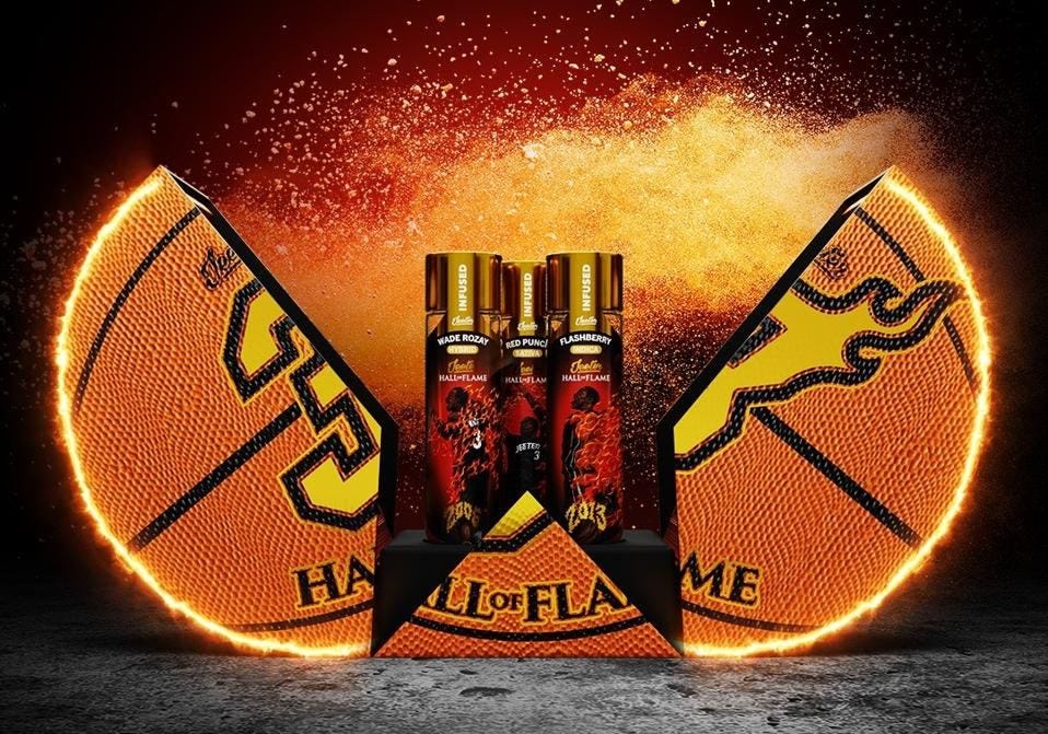 Dwyane Wade's new Hall of Flame box has three 1.3 gram joints in his favorite Jeeter flavors.