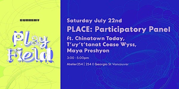 CURRENT presents Participatory Panel: PLACE