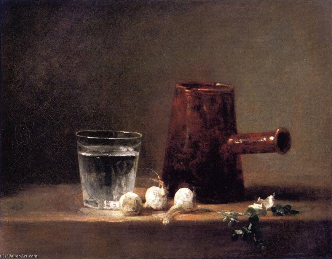 Jean-Baptiste-Simeon-Chardin-Glass-of-Water-and-Coffee-Pot
