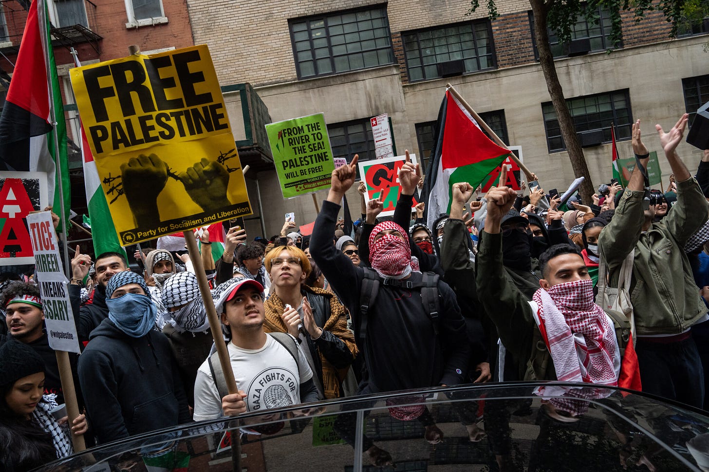 Israel go to hell': Pro-Palestinian activists rally in New York for 2nd day  | The Times of Israel