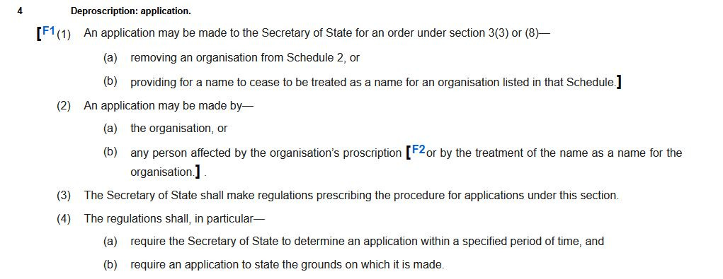 Section 4 of the Terrorism Act 2000