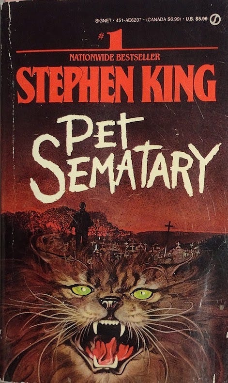 Pet Sematary Stephen King Signet Paperback 1984