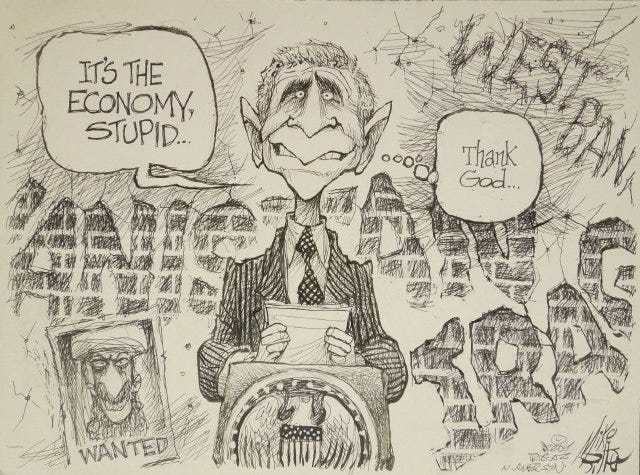 It's the economy, stupid..." - Ritter, Mike, 1965-2014 | Ohio State  University - Cartoon Library & Museum