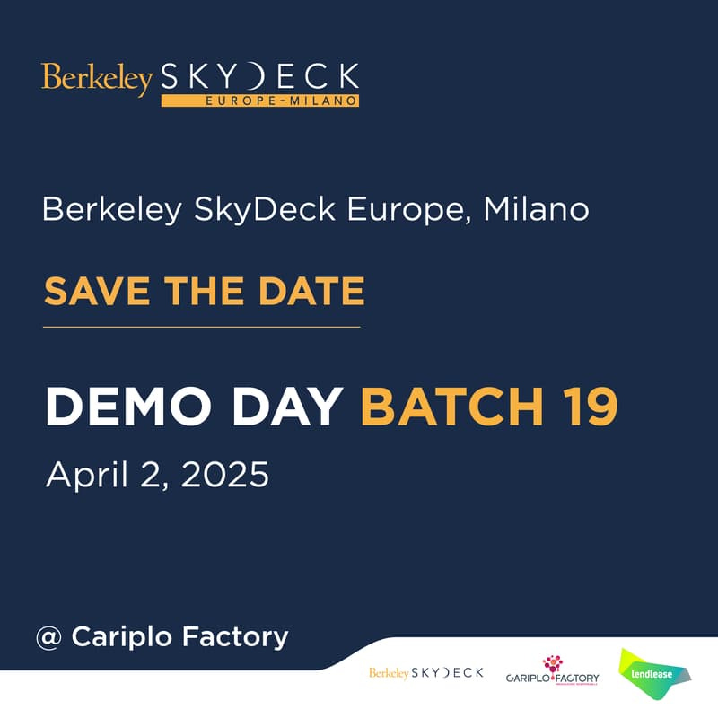 Cover Image for Berkeley SkyDeck Europe, Milano | Demo Day Batch 19