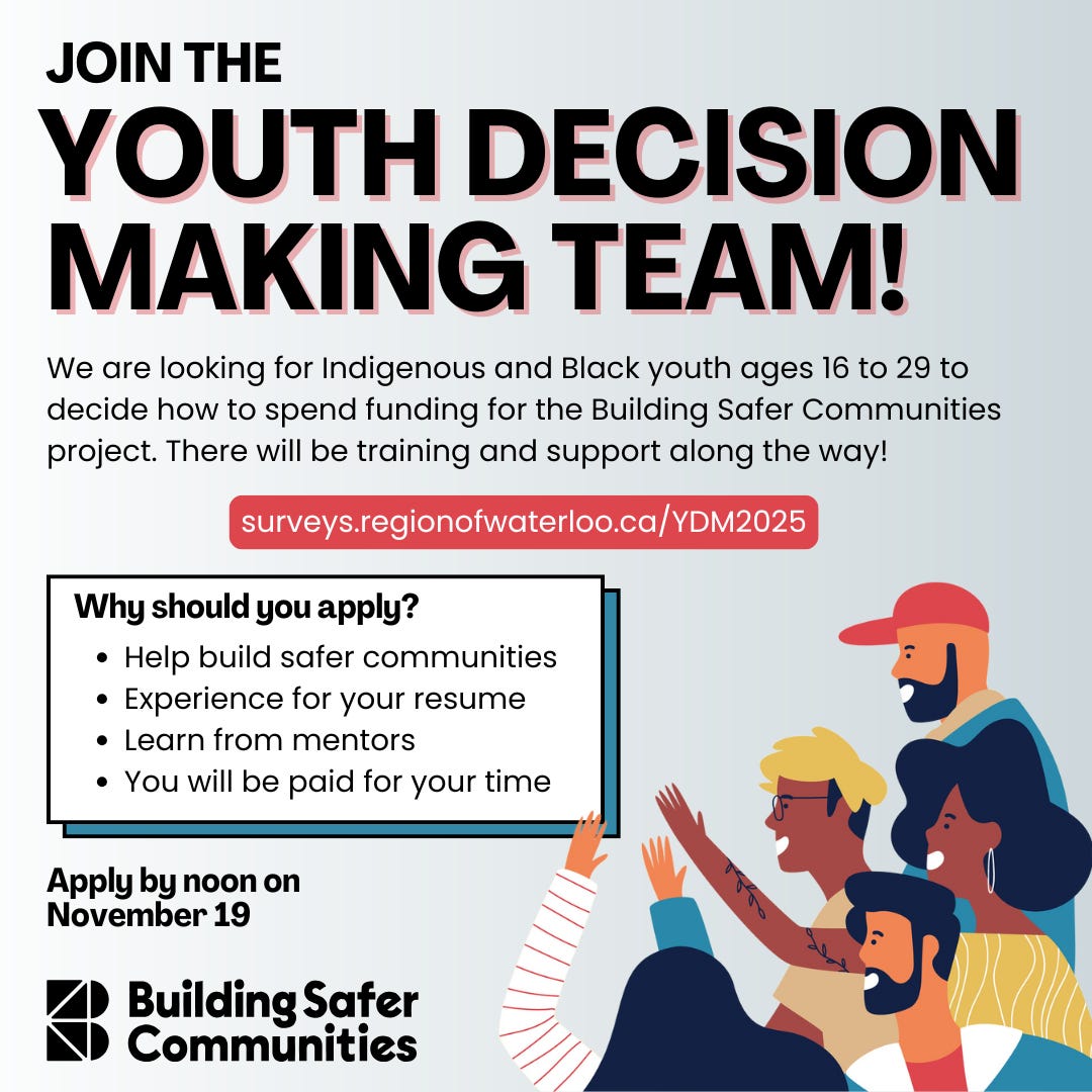 Poster announcing the need for Youth Decision Making team members