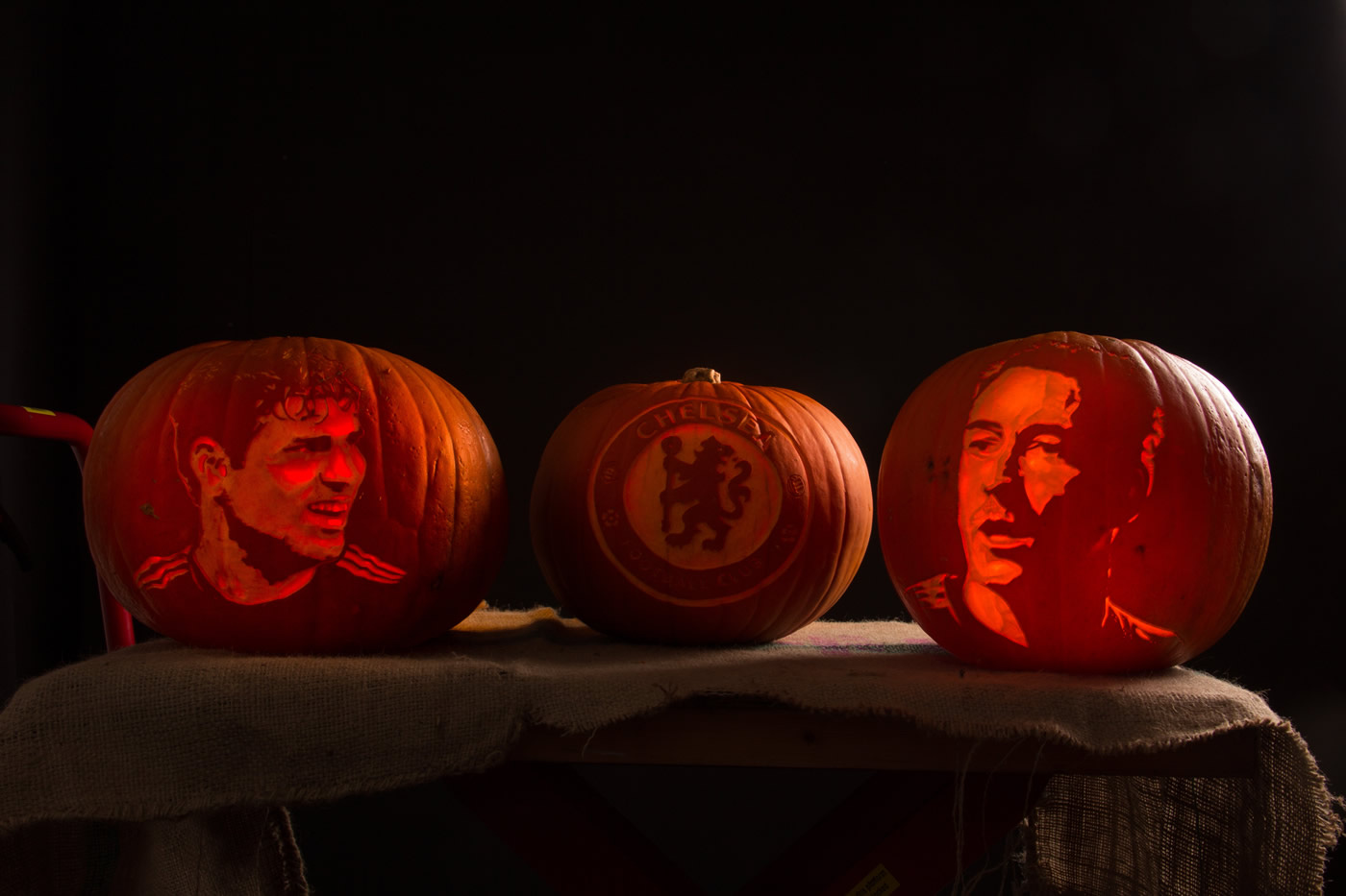 Footballers portraits carved into pumpkins | Sand In Your Eye