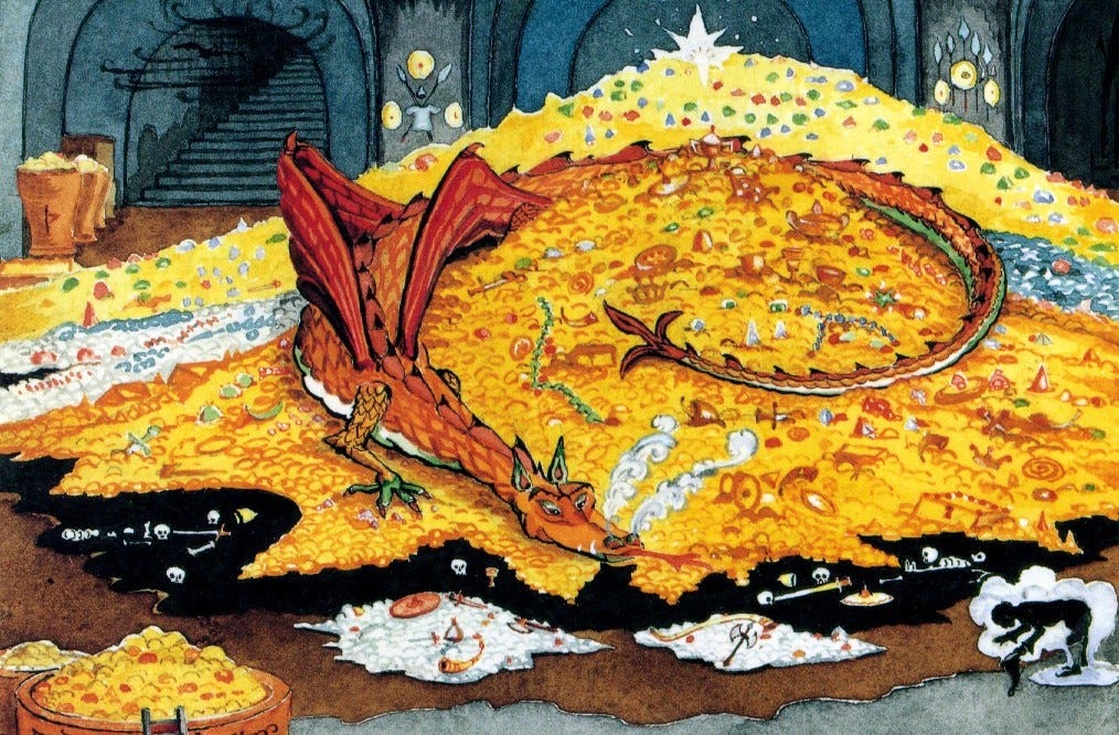 "Conversation with Smaug" by J.R.R. Tolkien