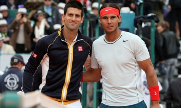 friendly rivals rafael nadal with novak djokovic