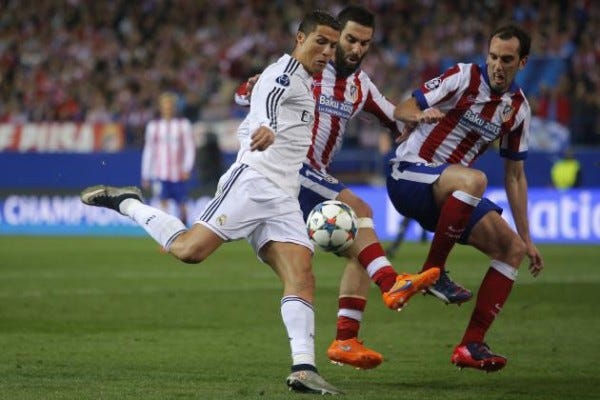 atletico madrid cristiano ronaldo bulges for real madrid la liga 2015