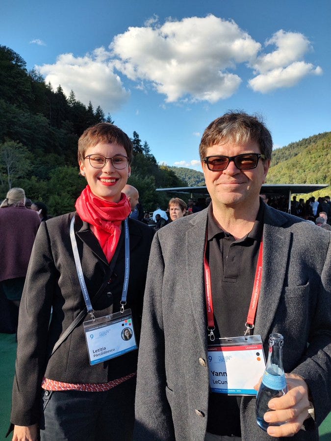 Letitia Parcalabescu with Yann LeCun