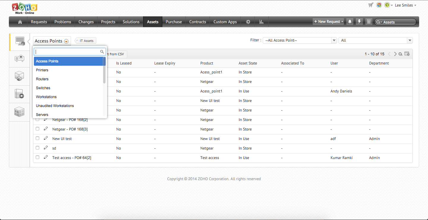 IT inventory management software - ManageEngine asset mgmt.