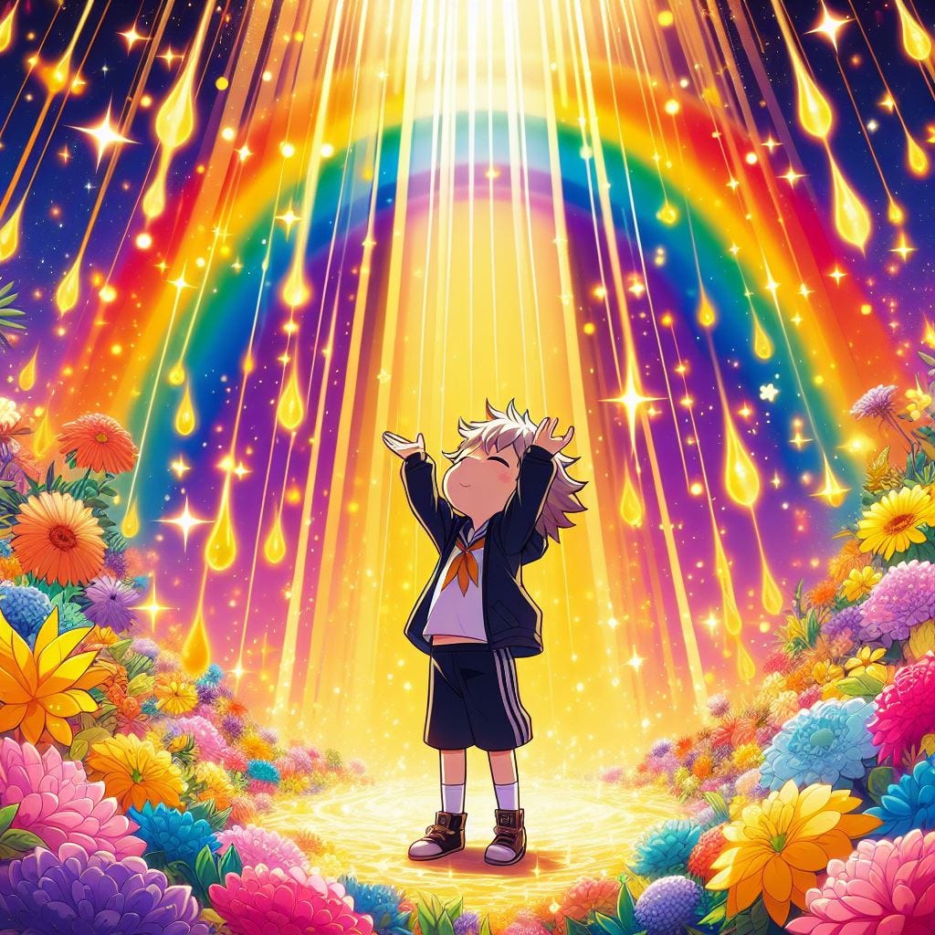 Showers of Blessing, Anime. Image by Bing.