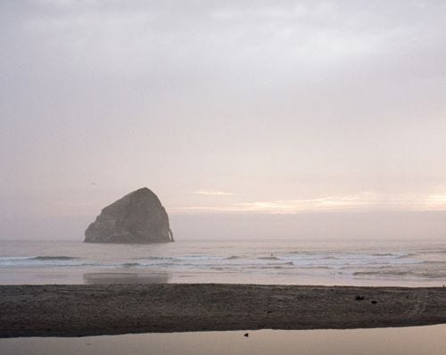 misty picture of the Oregon coast