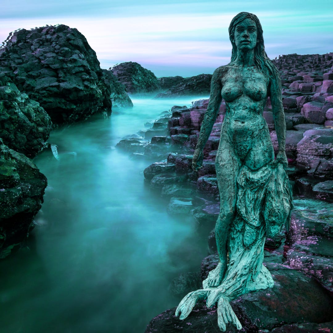 Selkie statue from Faroe Islands