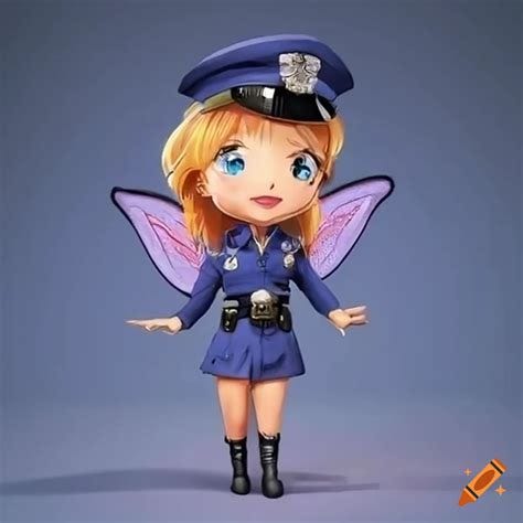 Image of a cute fairy in police uniform on Craiyon