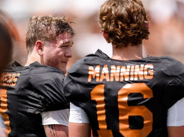 Quinn Ewers offers explanation after viral photo of Arch Manning - Football  - Sports - Daily Express US