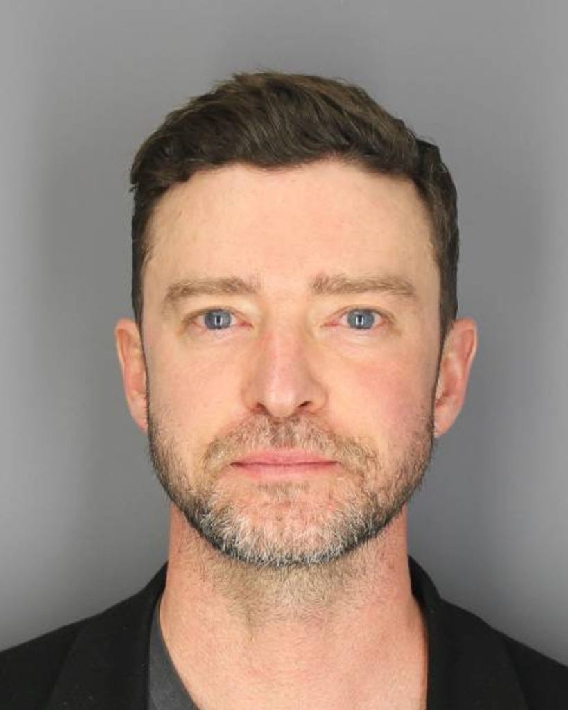 Justin Timberlake's Mug Shot From DWI Arrest Revealed