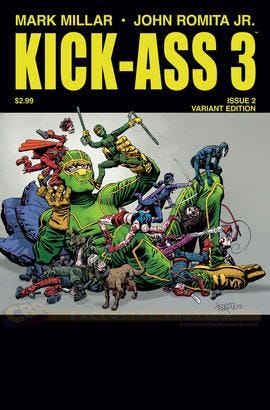 Mark Millar Draws a Bloody Curtain on "Kick-Ass" - Comic Book Resources Kickass Comic, Arte Nerd, John Romita Jr, Indie Comic, Hit Girls, Variant Covers