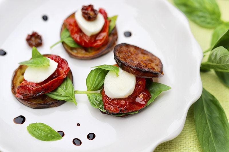 Roasted Eggplant Stacks, Cook the Vineyard