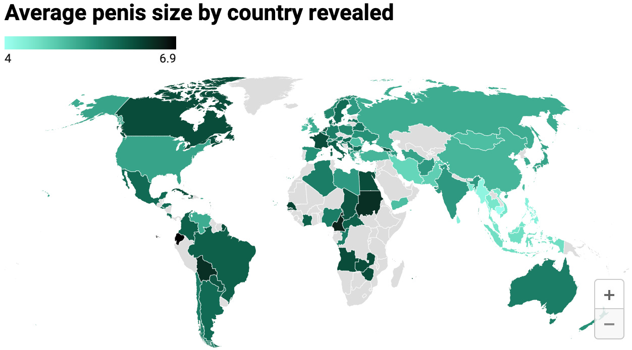 Map of “Average penis size by country” (worlddata.info)