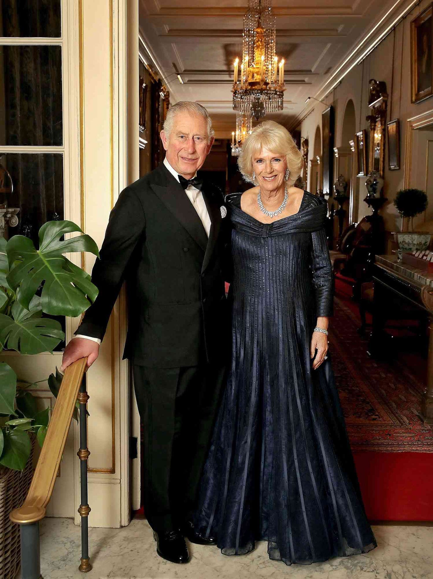 Prince Charles Poses with Wife Camilla Before His Birthday Party