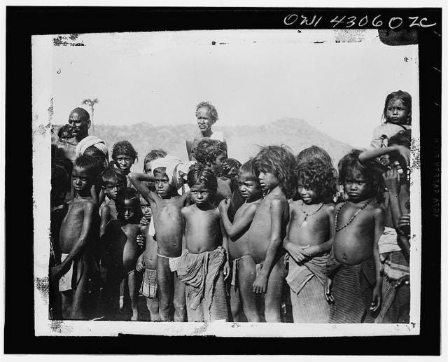 League of Nations Malaria Investigation Committee, Madras (vicinity), India. Children of the ...