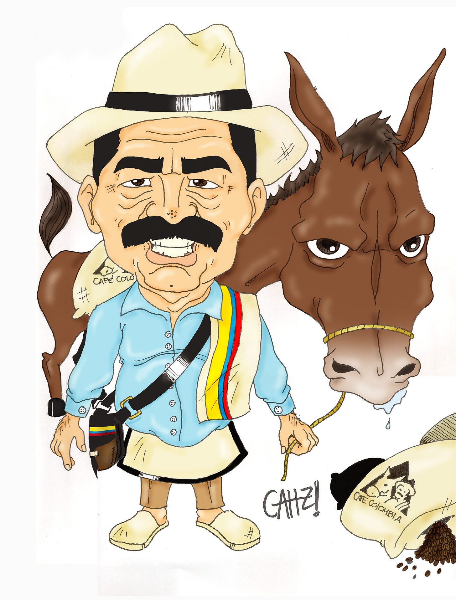 Juan Valdez | Caricature, Valdez, Cartoon