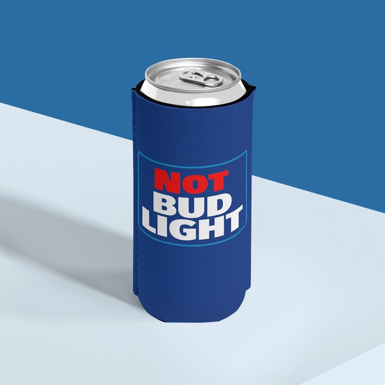 Not Bud Light Slim Can Cooler Funny Can Koozie  Hilarious image 1