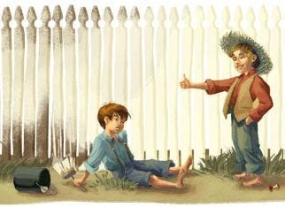 Google's Mark Twain Birthday Logo Features Tom Sawyer Getting Out Of  Painting That Fence