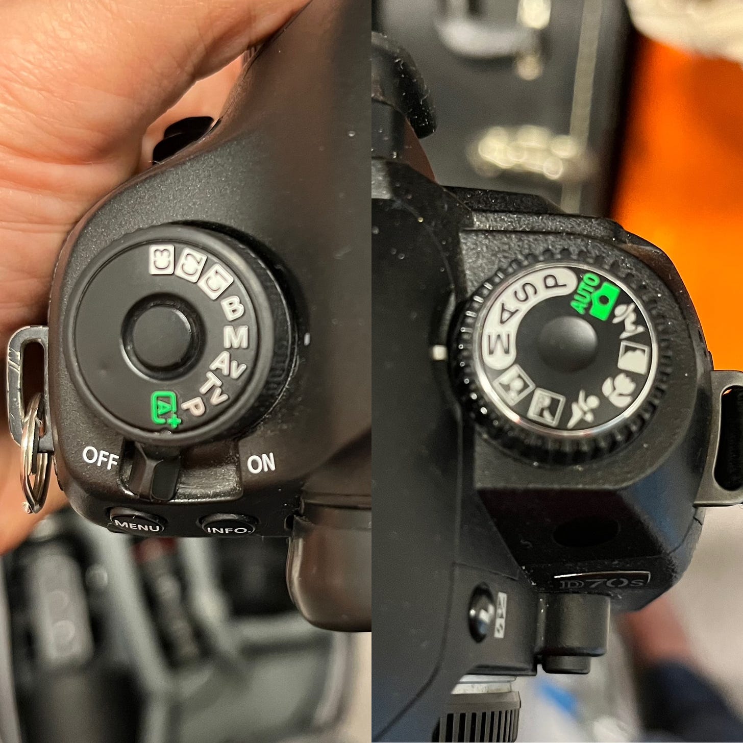two cameras and their settings