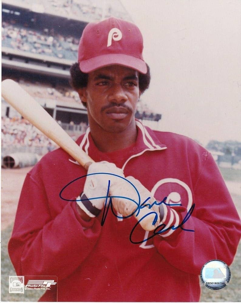 DAVE CASH PHILADELPHIA PHILLIES ACTION SIGNED 8x10 - Autographed MLB Photos  at Amazon's Sports Collectibles Store
