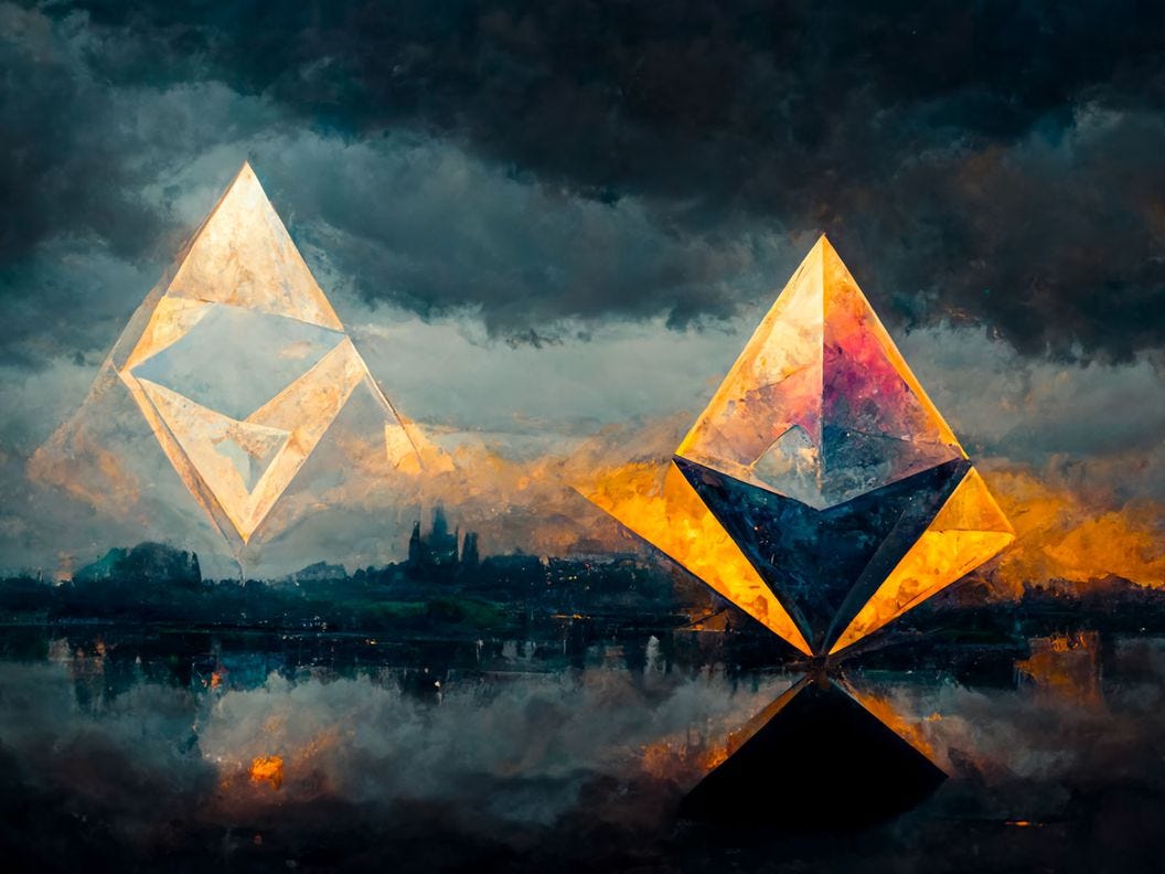 CDCROP: AI Ethereum Cityscape Art (Midjourney/CoinDesk)