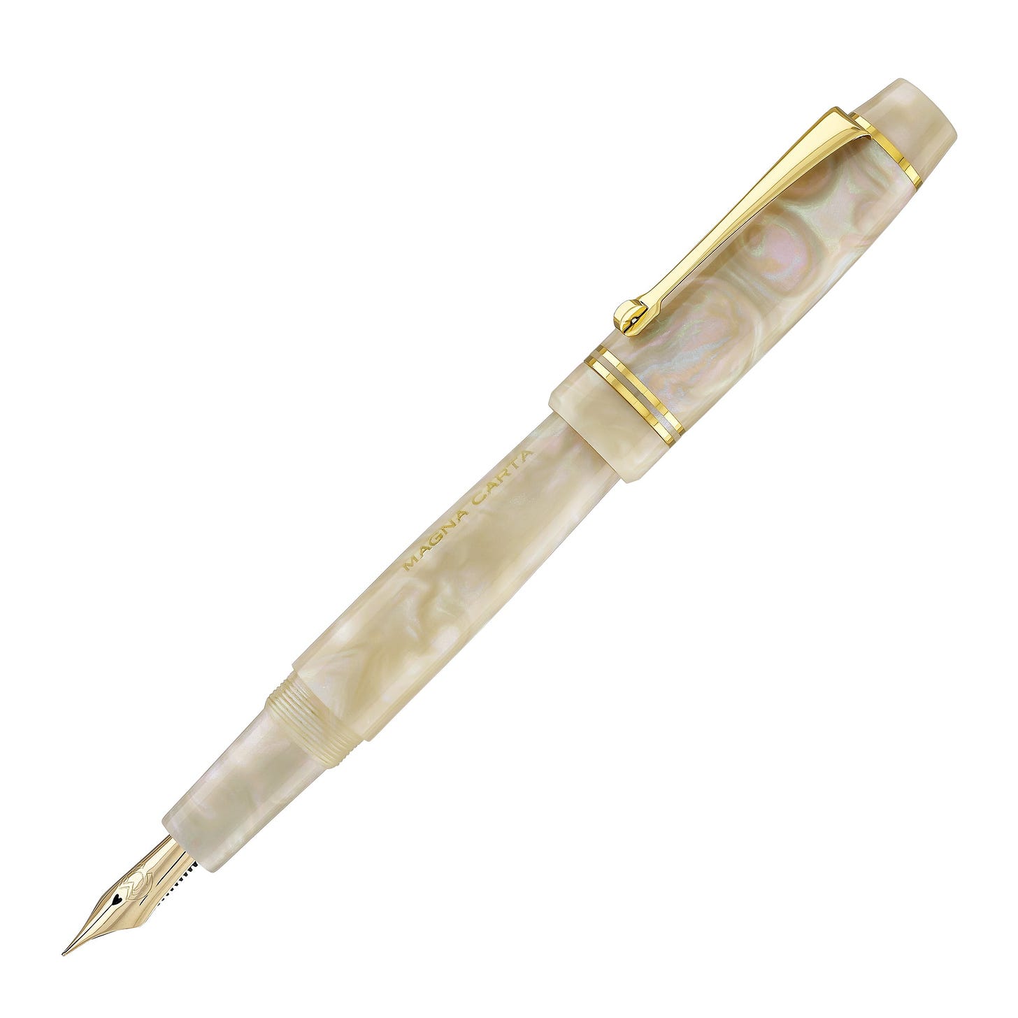Magna Carta Libertatum Fountain Pen in Crown Opal - 14kt Gold Flex Nib -  Goldspot Pens