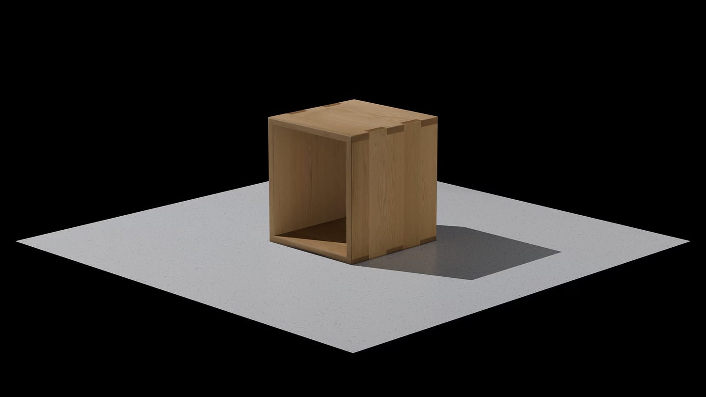 A rendered image of the isolated Forum Cube from Destination Video.