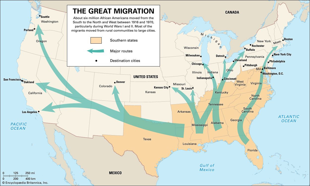 26 The Great Migration Map - Maps Online For You