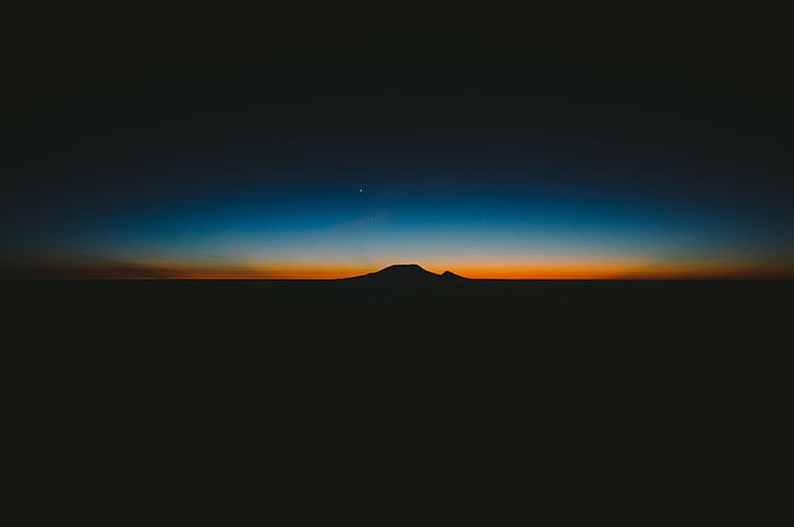 Free photo: dark, mountain, silhouette, sunrise, sunset | Hippopx