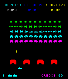 Screenshot of Space Invaders (Arcade, 1978) - MobyGames