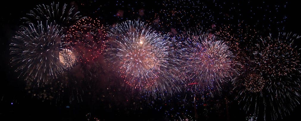 fireworks display at night