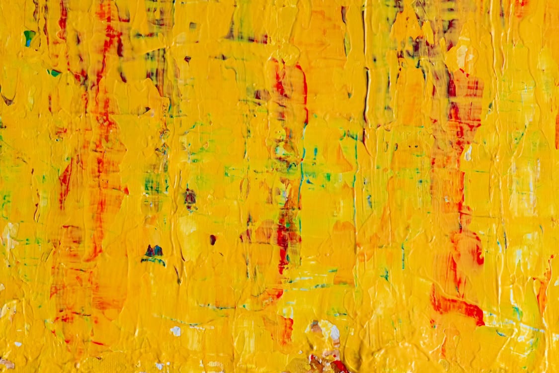 Free Photo of Yellow Abstract Painting Stock Photo