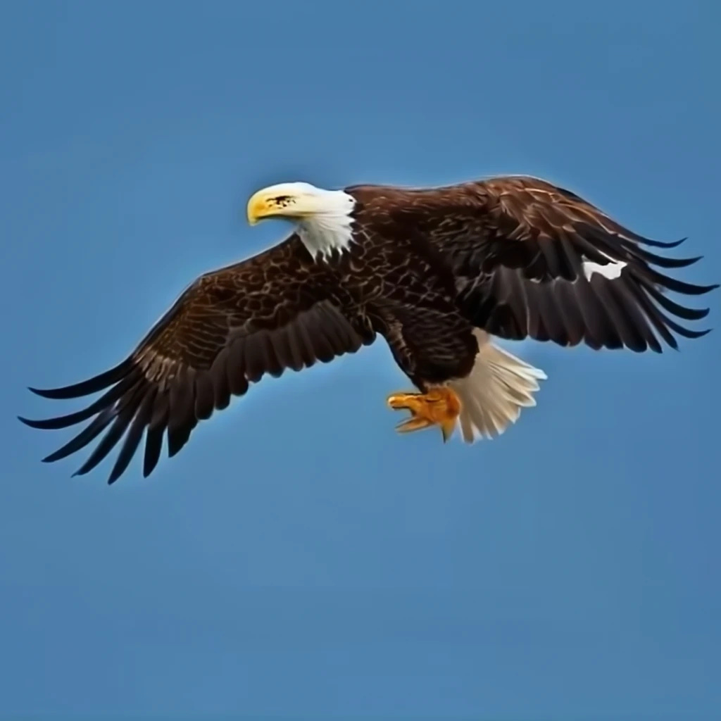 bald eagle spreading wings in flight