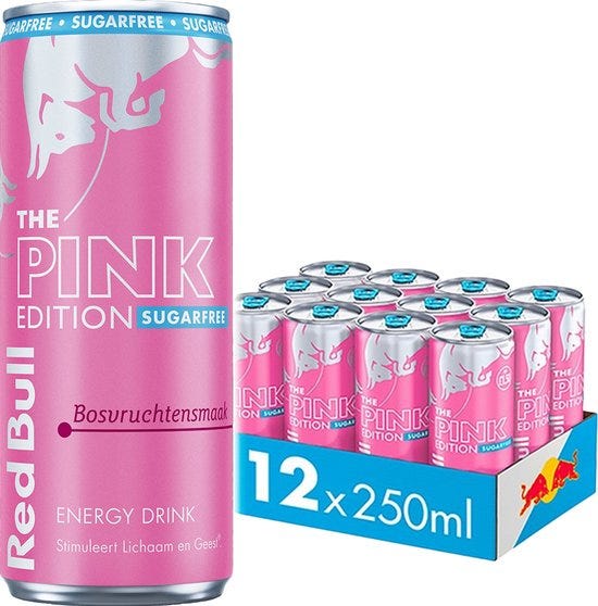 Red Bull - The Pink Edition Wild Berry 12x250ml (Voordeel Verpakking)