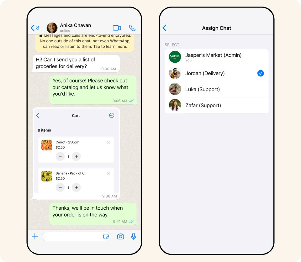 A business becoming Meta Verified in WhatsApp