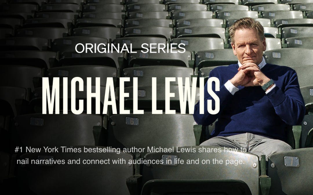 Michael Lewis Masterclass poster