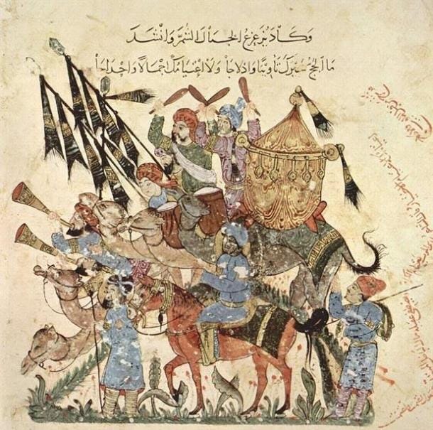 Durante el reinado de Harun al-Rashid, la ciudad de Bagdad comenzó a convertirse en un centro de conocimiento, cultura y comercio. 1236-1237 AD. (Dominio público)