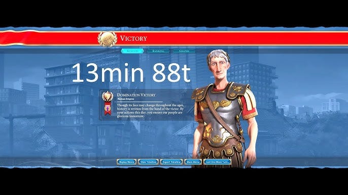 Civ 6 Deity Duel Speedrun] Legion Rush 13min 88t - YouTube