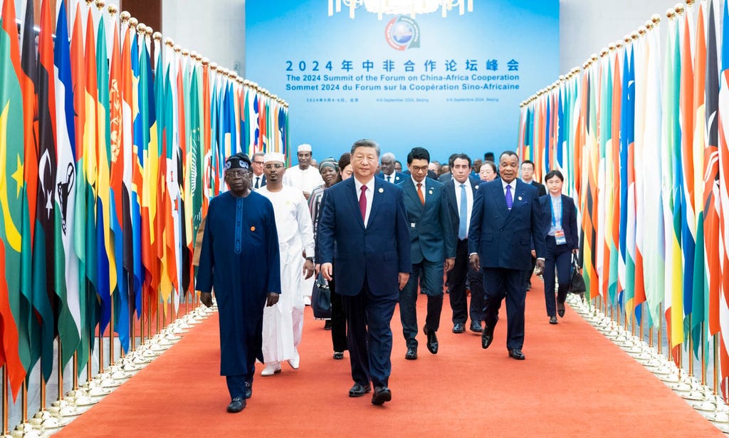 Chinese President Xi Jinping and other leaders arrive to attend the opening ceremony of the 2024 summit of the Forum on China-Africa Cooperation (FOCAC) at the Great Hall of the People in Beijing on September 5. Photo: Xinhua