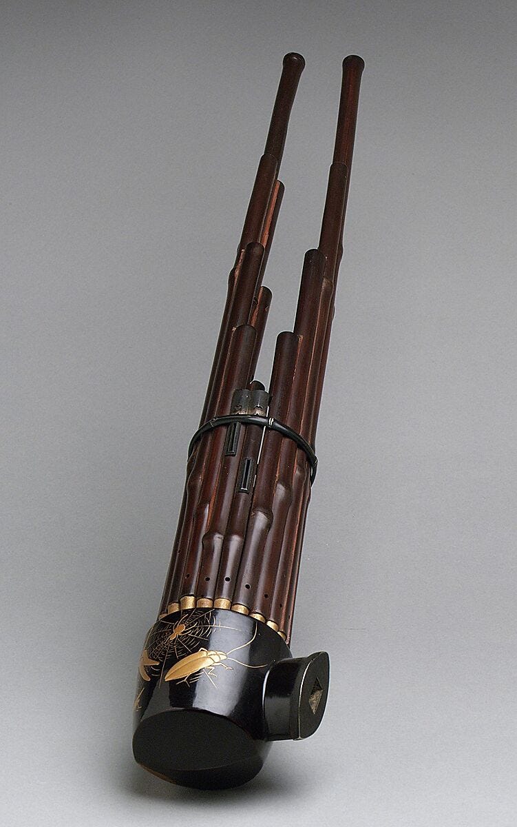 Shō, Bamboo wood, metal, Japanese 