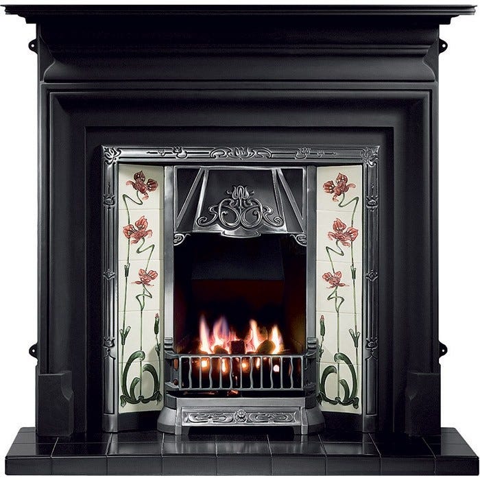 Gallery Palmerston 54'' Cast Iron Fireplace and Toulouse Cast Iron Tiled  Insert | Fireplaces4Life